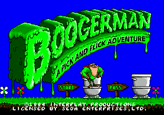 Boogerman - A Pick and Flick Adventure (USA) Title Screen